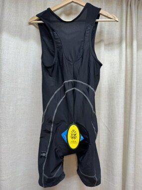 Astek Women's Black Padded Bibs Cycling Performance Road Bike Shorts Medium New